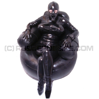 Unique and in stock: Demask Torpedotits-Catsuit in Size Female 5 - black - with openface-hood
